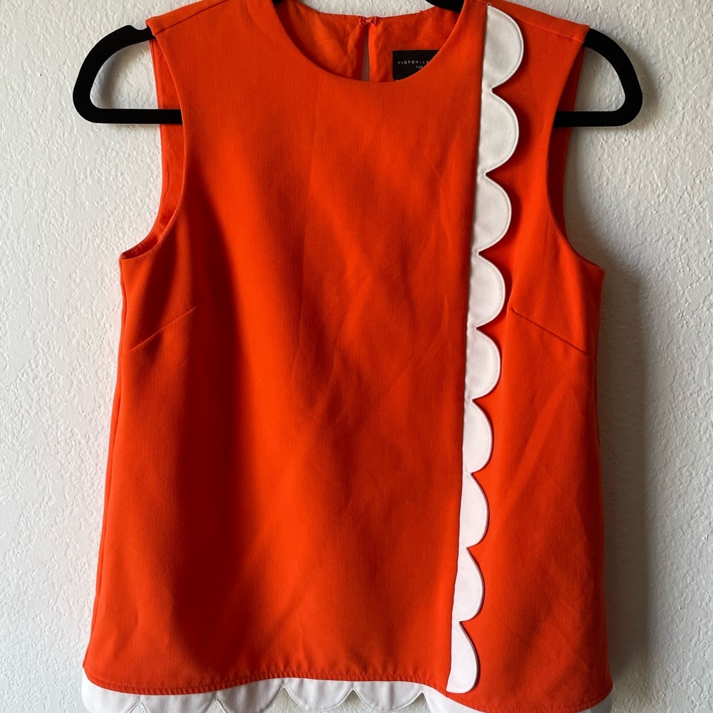 Victoria Beckham red tunic top (Xs) vintage look
